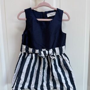 Atun 3-4Y Girls Navy and White Striped Kids Tank Top Blouse Top